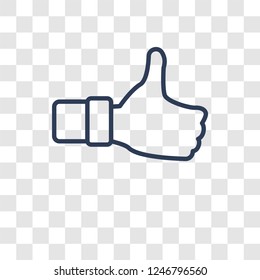 Thumb up icon. Trendy Thumb up logo concept on transparent background from Startup Strategy and Success collection