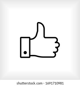 Thumb Icon. Universal Interface Element, Sign and Symbol - Vector.