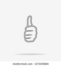Thumb up icon. Vector concept illustration for design.