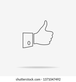 Thumb up icon. Vector concept illustration for design.