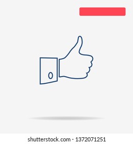 Thumb up icon. Vector concept illustration for design.