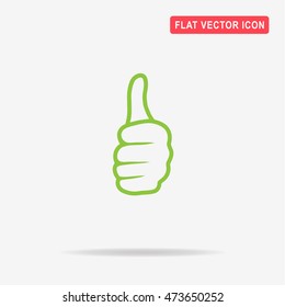 Thumb up icon. Vector concept illustration for design.