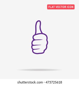 Thumb up icon. Vector concept illustration for design.