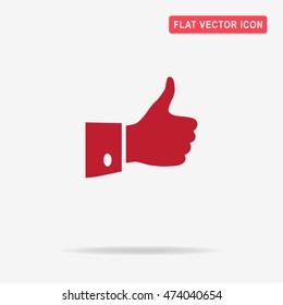 Thumb up icon. Vector concept illustration for design.
