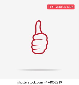 Thumb up icon. Vector concept illustration for design.