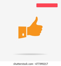 Thumb up icon. Vector concept illustration for design.