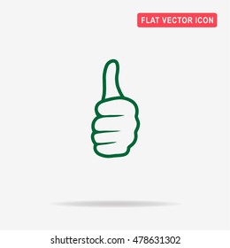Thumb up icon. Vector concept illustration for design.