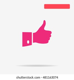 Thumb up icon. Vector concept illustration for design.