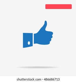 Thumb up icon. Vector concept illustration for design.