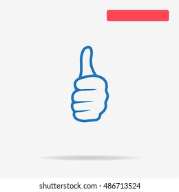 Thumb up icon. Vector concept illustration for design.