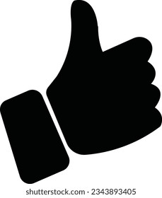 thumb up icon vector. Finger up symbol. I like sign isolated on white background - vector