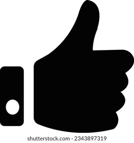 thumb up icon vector. Finger up symbol. I like sign isolated on white background - vector