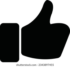 thumb up icon vector. Finger up symbol. I like sign isolated on white background - vector