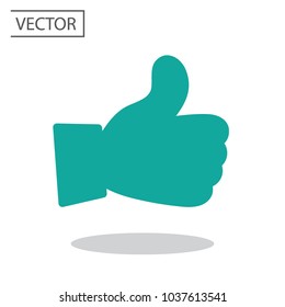 thumb up icon, vector illustration