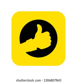 Thumb up icon vector. Vector illustration.