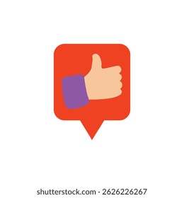 Icono del pulgar hacia arriba, Ilustración vectorial