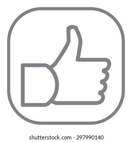 thumb up icon, vector illustration