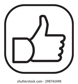 thumb up icon, vector illustration