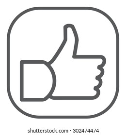 thumb up icon, vector illustration
