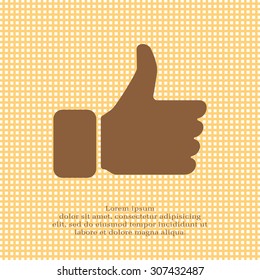 thumb up icon, vector illustration