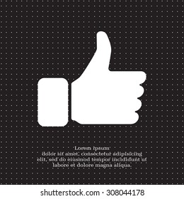 thumb up icon, vector illustration