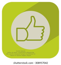 thumb up icon, vector illustration