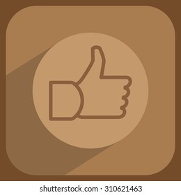 thumb up icon, vector illustration