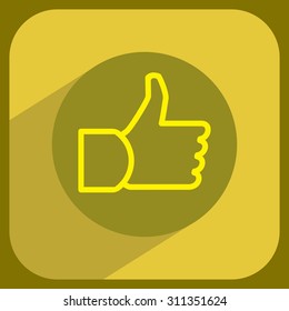 thumb up icon, vector illustration