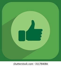 thumb up icon, vector illustration