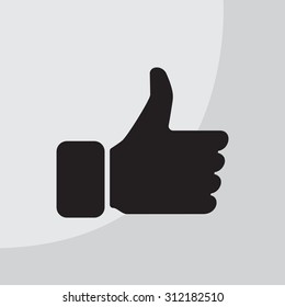 thumb up icon, vector illustration
