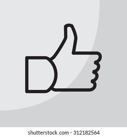thumb up icon, vector illustration