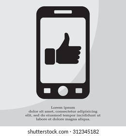 thumb up icon, vector illustration