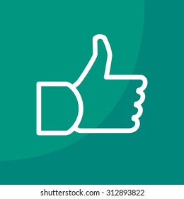 thumb up icon, vector illustration