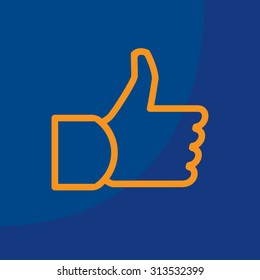 thumb up icon, vector illustration