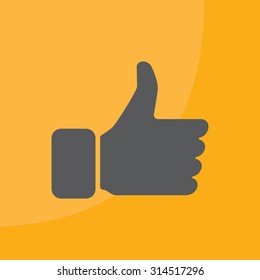 thumb up icon, vector illustration
