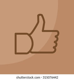 thumb up icon, vector illustration