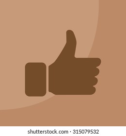 thumb up icon, vector illustration