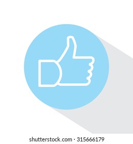 thumb up icon, vector illustration