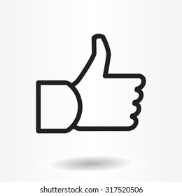 thumb up icon, vector illustration