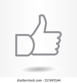 thumb up icon, vector illustration
