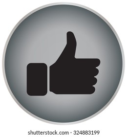 thumb up icon, vector illustration