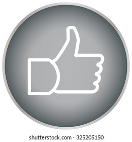 thumb up icon, vector illustration