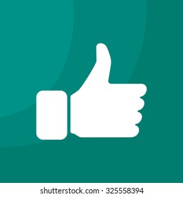 thumb up icon, vector illustration