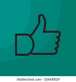 thumb up icon, vector illustration
