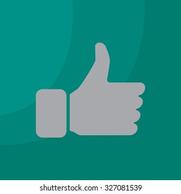 thumb up icon, vector illustration