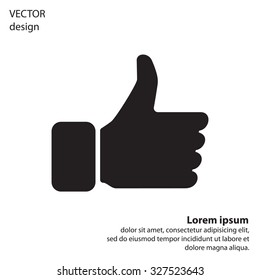 thumb up icon, vector illustration