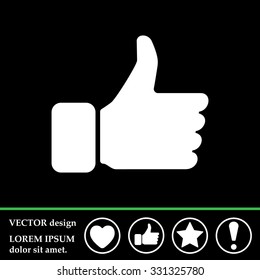 thumb up icon, vector illustration