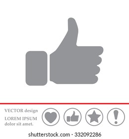 thumb up icon, vector illustration