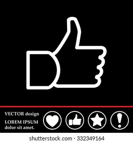 thumb up icon, vector illustration