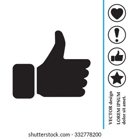 thumb up icon, vector illustration